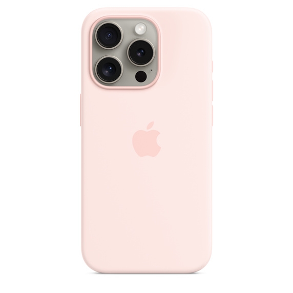 APPLE IPHONE 15 PRO SILICONE CASE MT1F3ZM/A LIGHT PINK WITH MAGSAFE