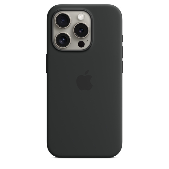 APPLE IPHONE 15 PRO MAX SILICONE CASE MT1M3ZM/A BLACK WITH MAGSAFE