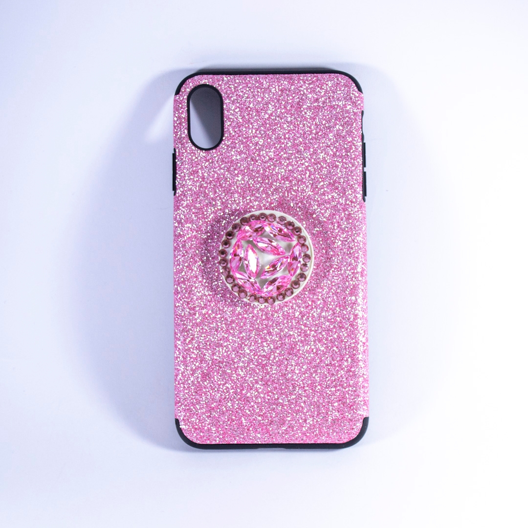 BLING POP SOCKET CASE IPHONE XS MAX PINK