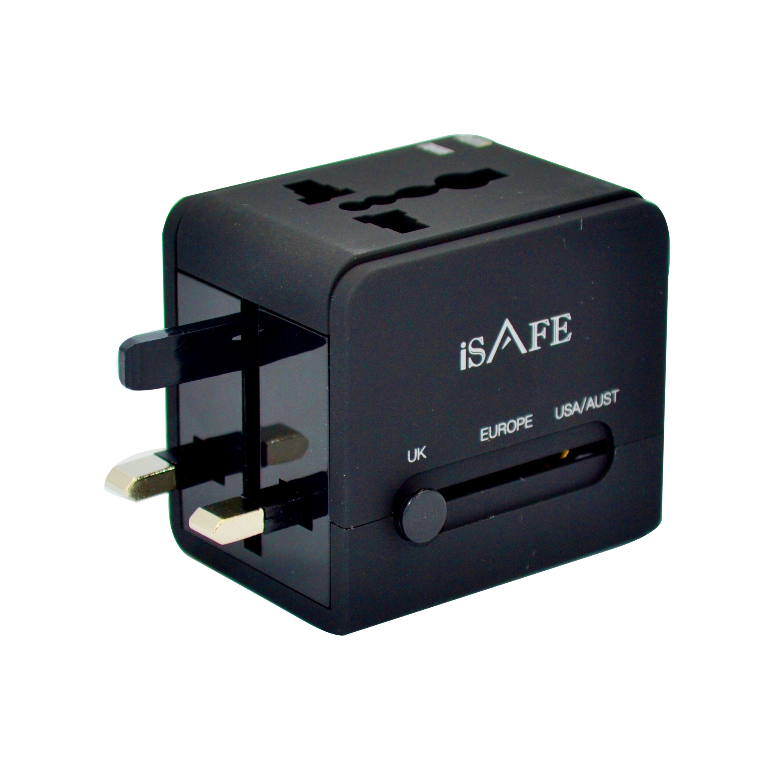 ISAFE DUAL USB UNIVERSAL TRAVEL CHARGER