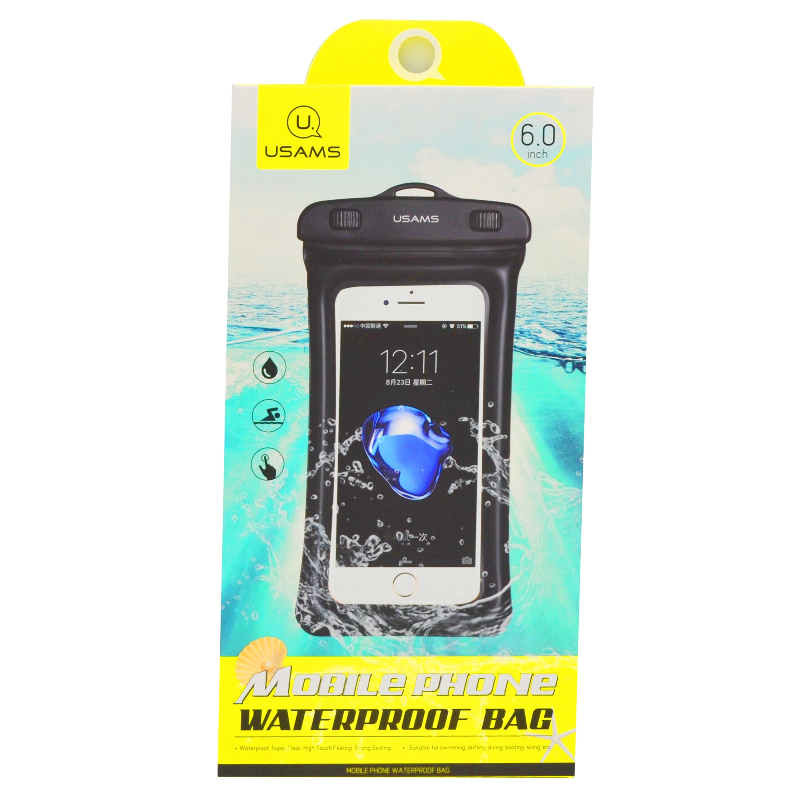 USAMS UNIVERSAL WATER PROOF BAG BLACK