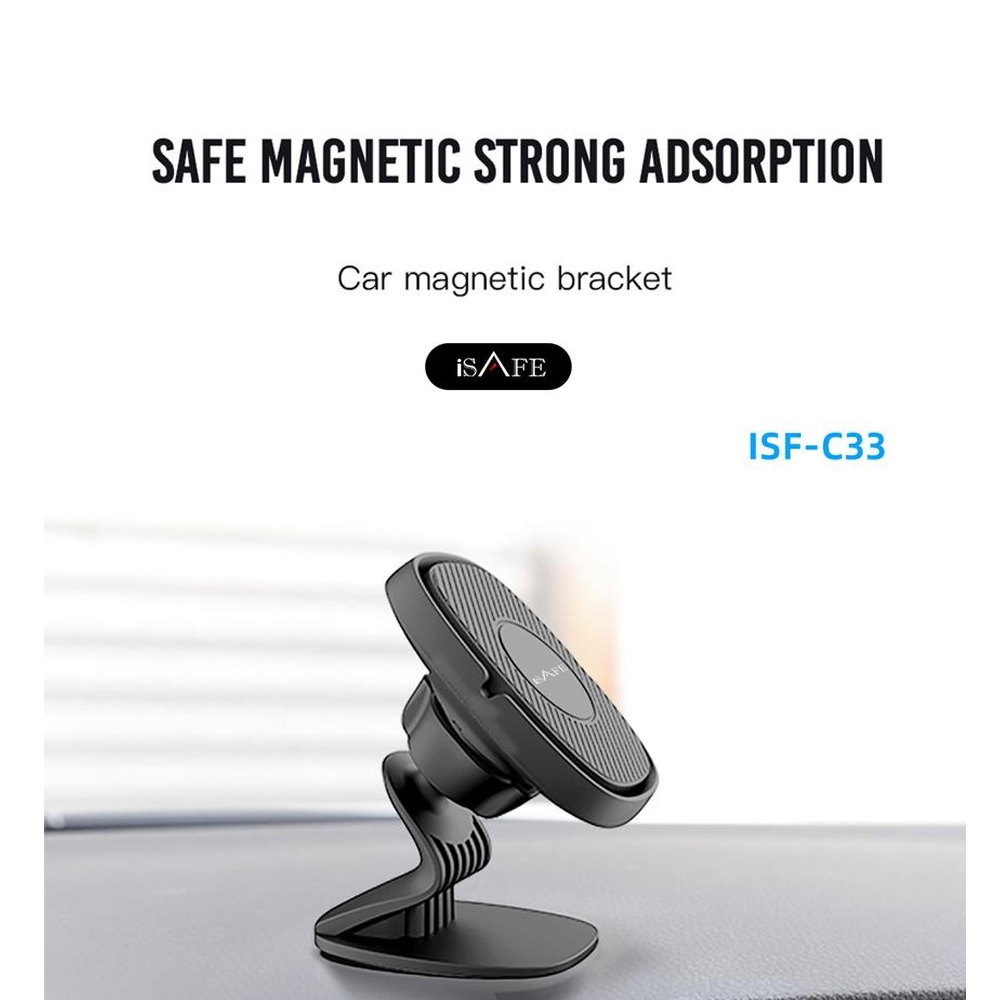 ISAFE C33 MAGNETIC DASHBOARD CAR HOLDER BLACK