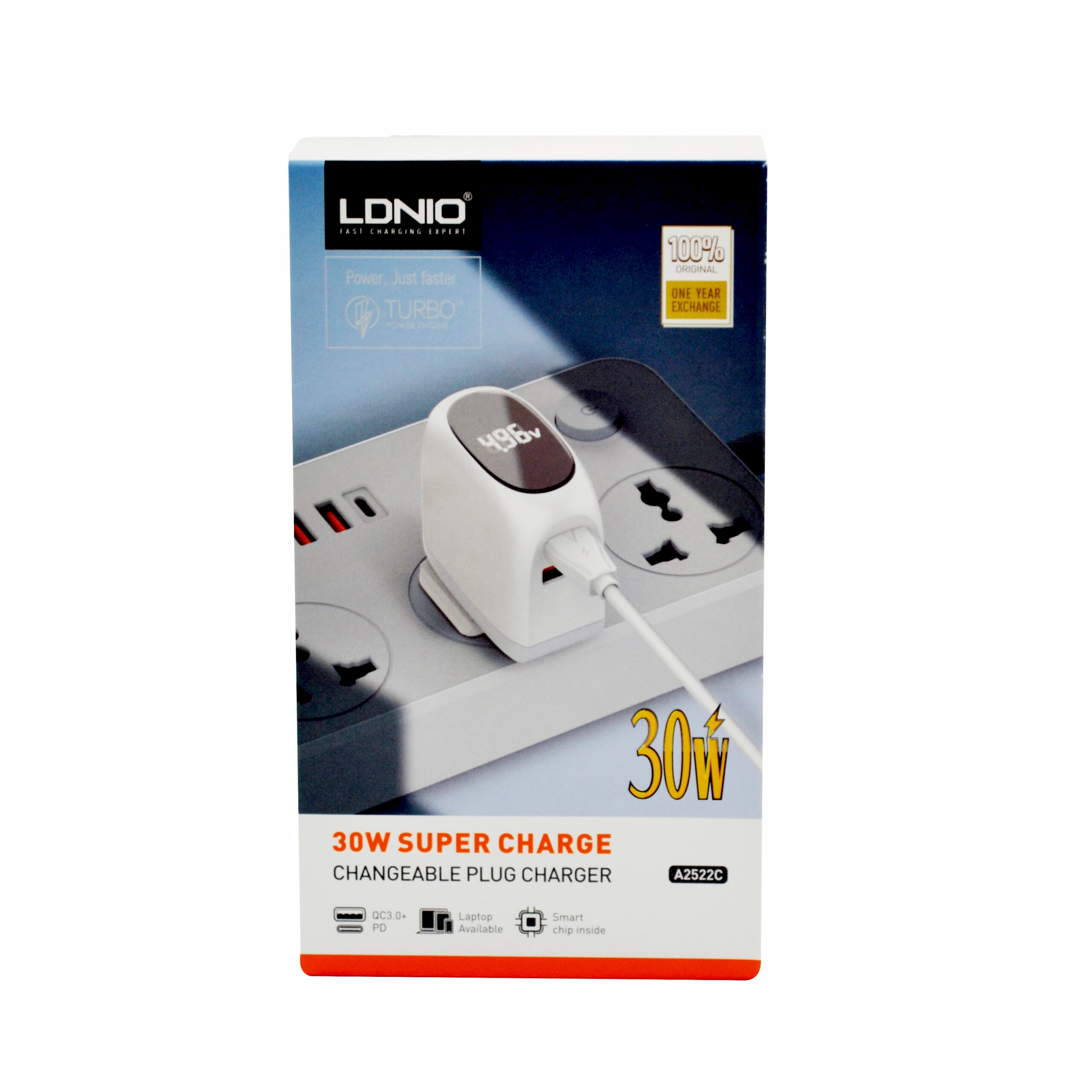 LDNIO A2522C HOME CHARGER WITH  TYPE-C TO TYPE-C CABLE