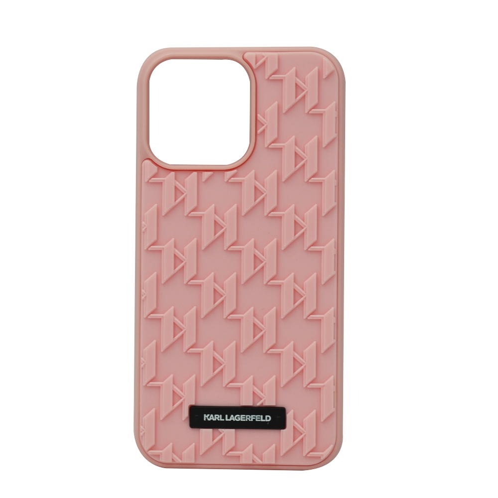 KARL LAGERFELD 3D MONOGRAM HARD CASE FOR IPHONE 14 PRO MAX PINK