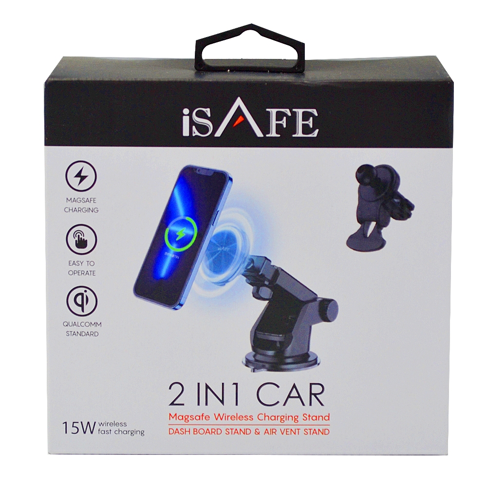 ISAFE 2 IN 1 MAGSAFE CAR HOLDER