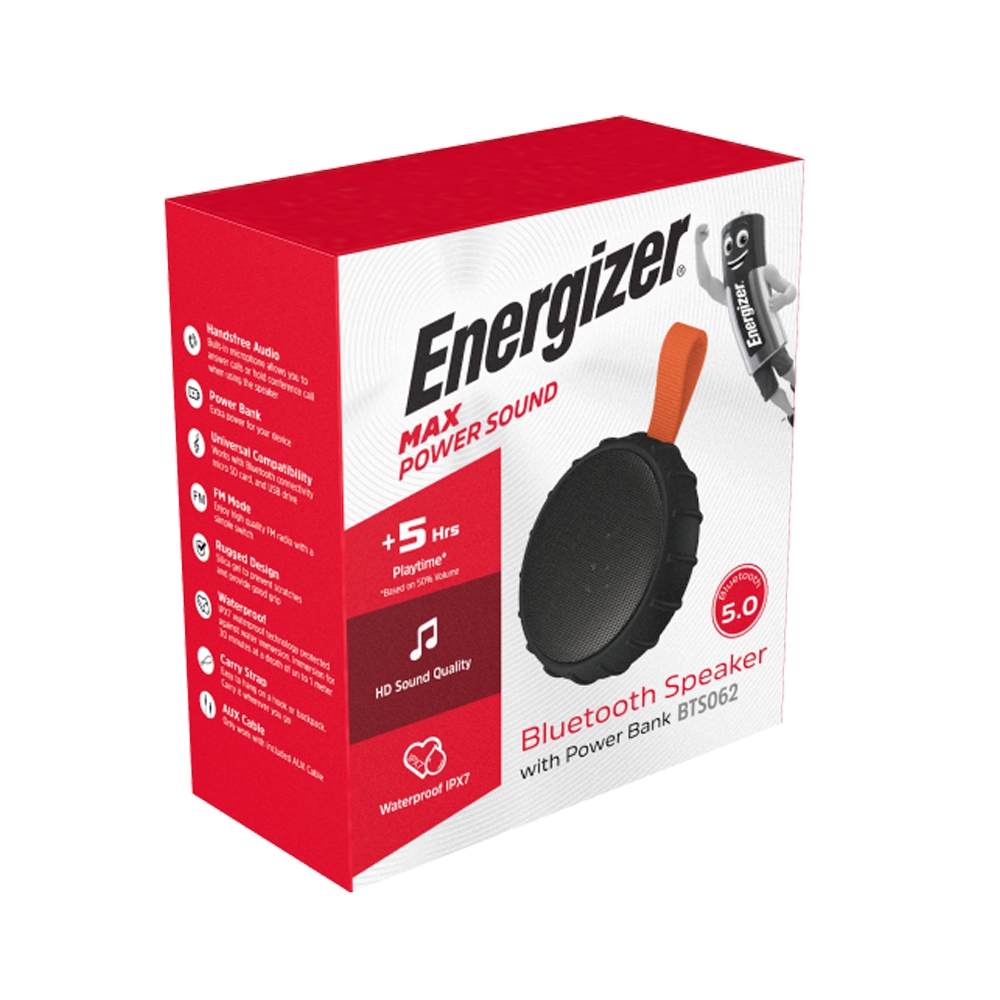 ENERGIZER BTS-062 PORTABLE 6W BT SPEAKER BLUE -TT