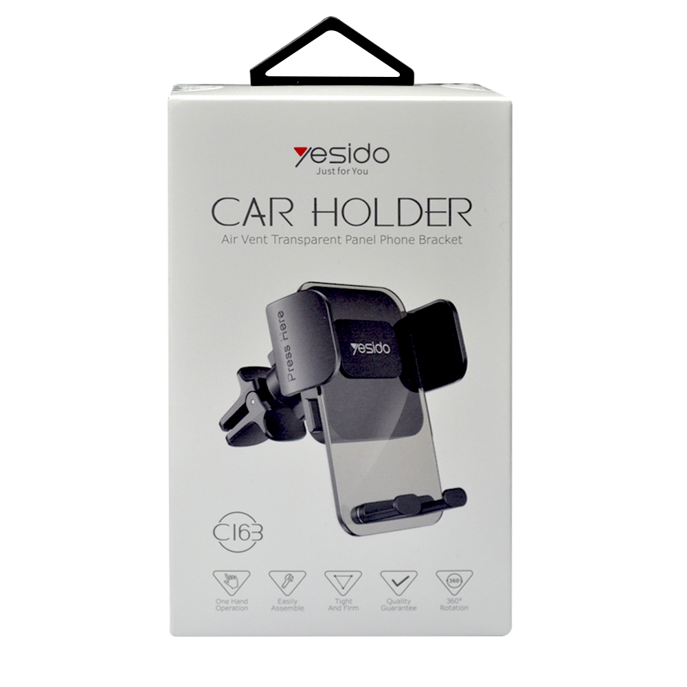 YESIDO C163 AIRVENT TRANSPARENT CAR HOLDER