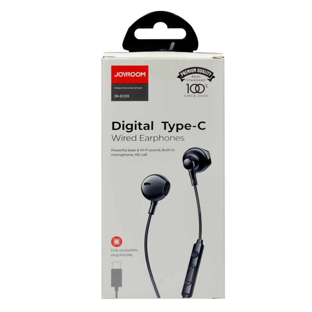 JOYROOM EC03 TYPE C EARPHONES BLACK