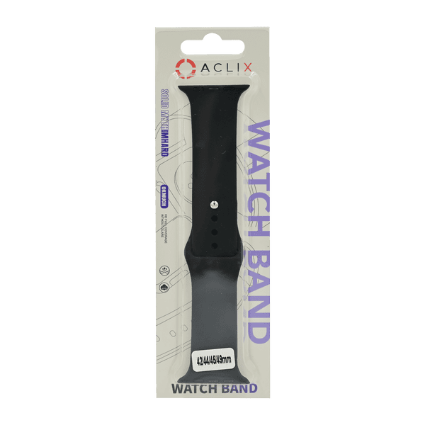 M-WATCH STRAP SILICONE 44MM BLACK