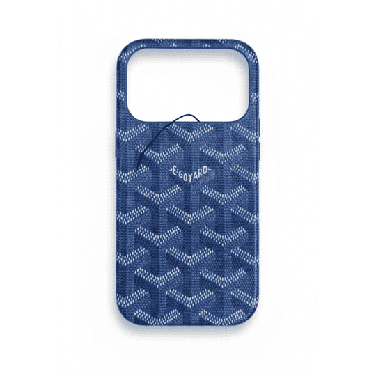 GOYARD LEATHER HARD CASE IPHONE 17 PRO BLUE
