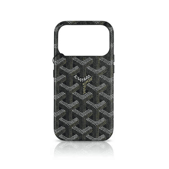 GOYARD LEATHER HARD CASE IPHONE 17 PRO MAX BLACK