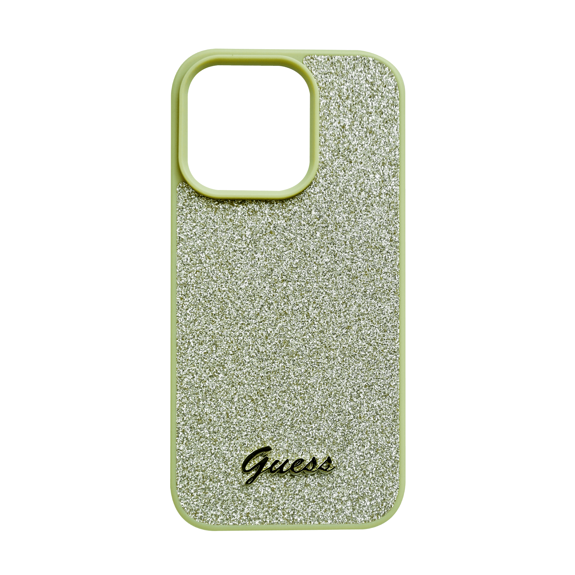 Guess FixedGlitter Hard Case For iPhone 16 Pro- Gold