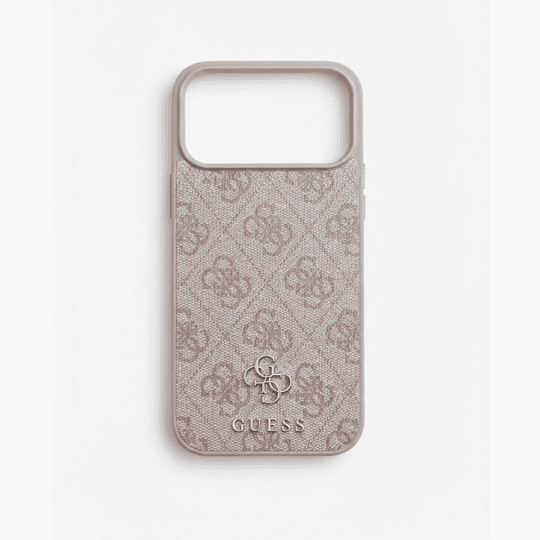 GUESS MAGSAFE 4G PU LEATHER CASE WITH SMALL 4G & CLASSIC METAL LOGO FOR IPHONE 17 PRO MAX - PINK