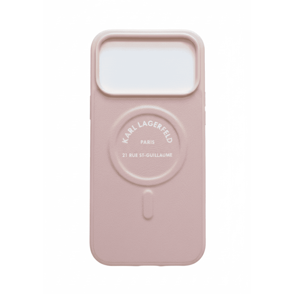 KARL LAGERFELD MAGSAFE PU CASE WITH KARL RSG LOGO BUTTONS FOR IPHONE 17 PRO - PINK