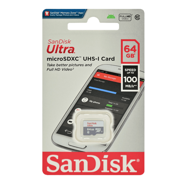 SANDISK MICRO SD 64GB WITHOUT ADAPTER-ASH