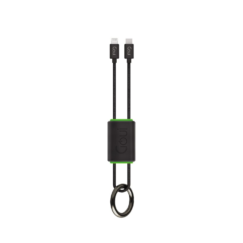 GOUI LOCK USB-C TO LIGHTNING KEY CHAIN CABLE(C94) BLACK