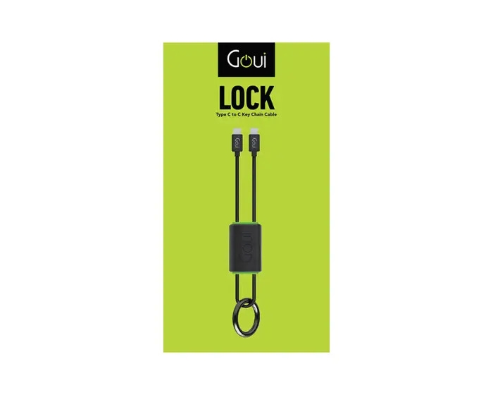 GOUI LOCK USB TYPE-C C KEY CHAIN CABLE BLACK