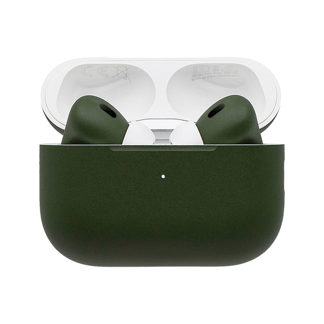 SWITCH PAINT AIRPOD GREEN ARMY CAMOUFLAGE MATTE WIRED VERSION2