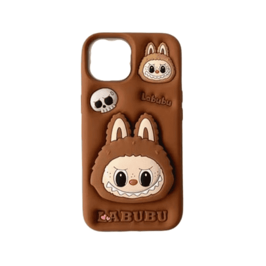 LABUBU SILICONE COVER IPHONE 14/15 PRO MAX BROWN