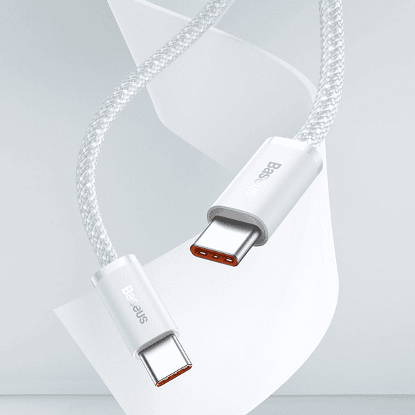BASEUS DYNAMIC SERIES TYPE-C TO TYPE-C 100W 2 METER FAST CHARGING CABLE WHITE