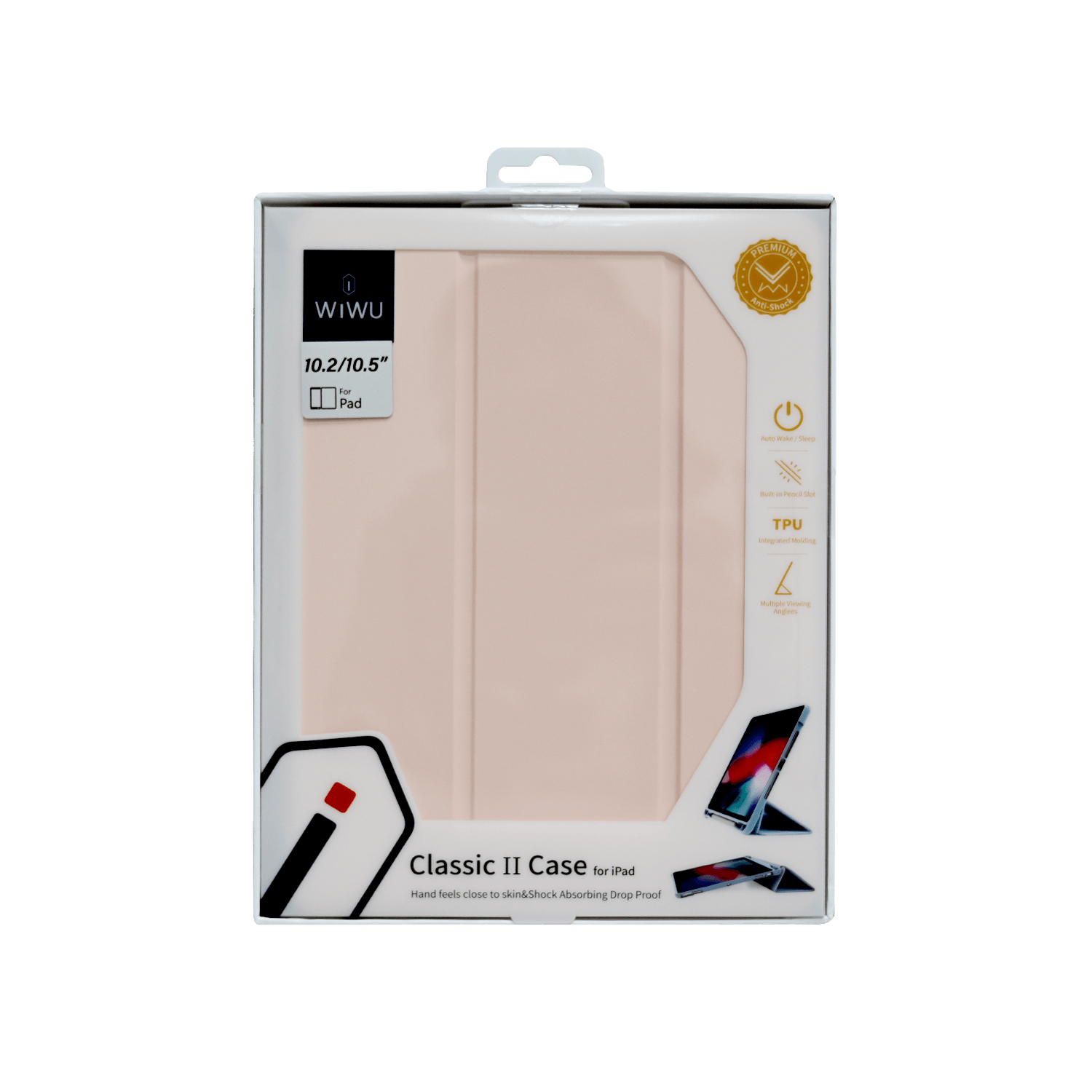 WIWU CLASSIC II LEATHER CASE IPAD 10.2/10.5 PINK
