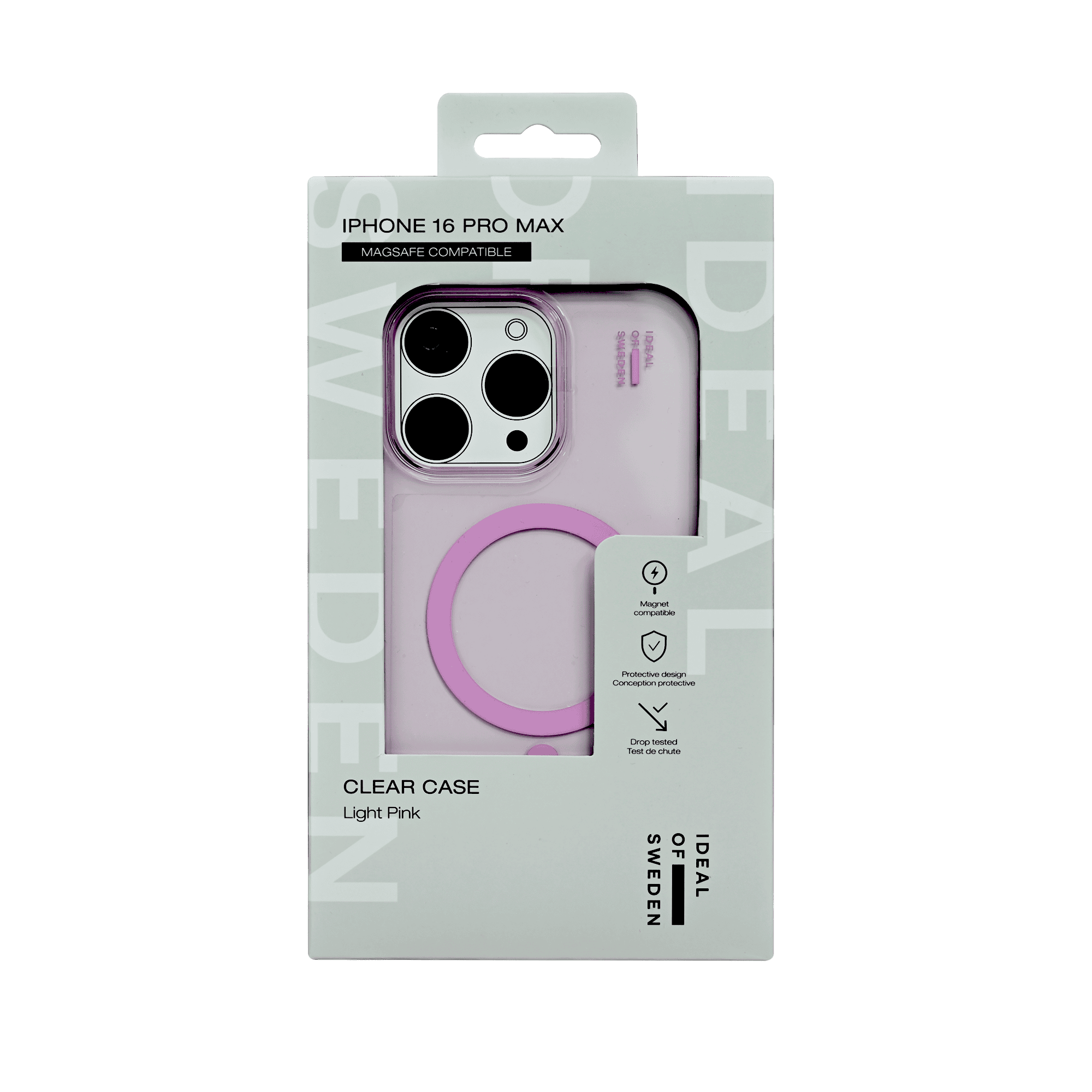 IDEAL OF SWEDEN CLEAR CASE WITH MAGSAFE IPHONE 16 PRO MAX LIGHT PINK