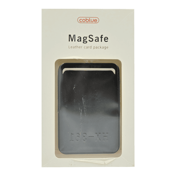 COBLUE MAGSAFE LEATHER CARD WALLET BLACK