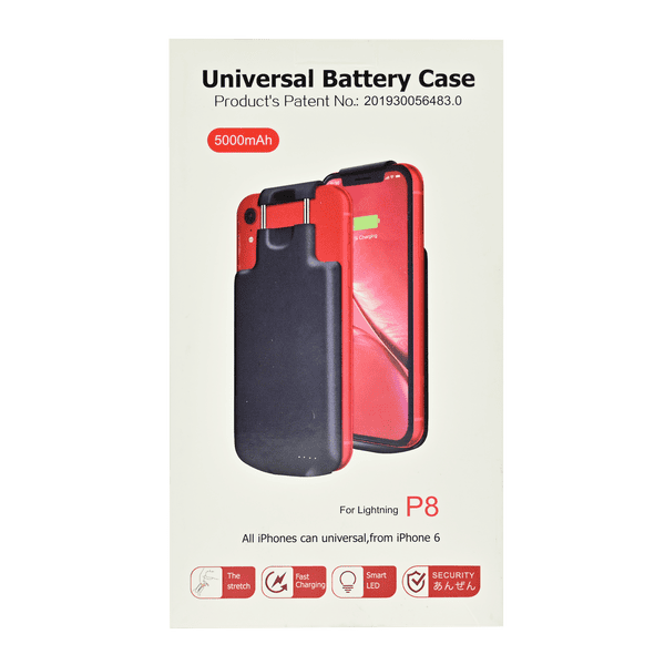 UNIVERSAL BATTERY CASES FOR IPHONE'S 5000mAh BLACK