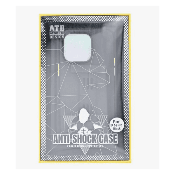 ATB TRANSPARENT MAGNETIC SUCTION BRACKET CASE IPHONE 14 PRO BLACK