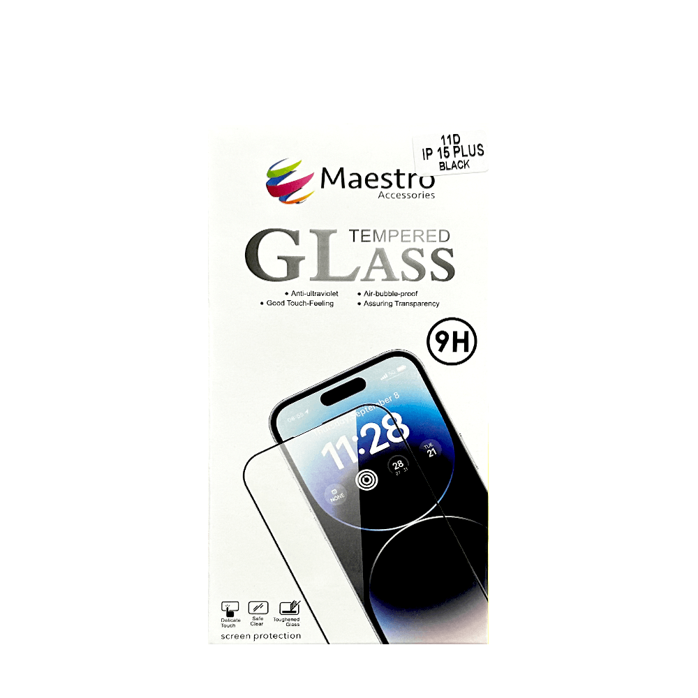 MAESTRO TEMPERED GLASS PROTECTER IPHONE 15 PLUS