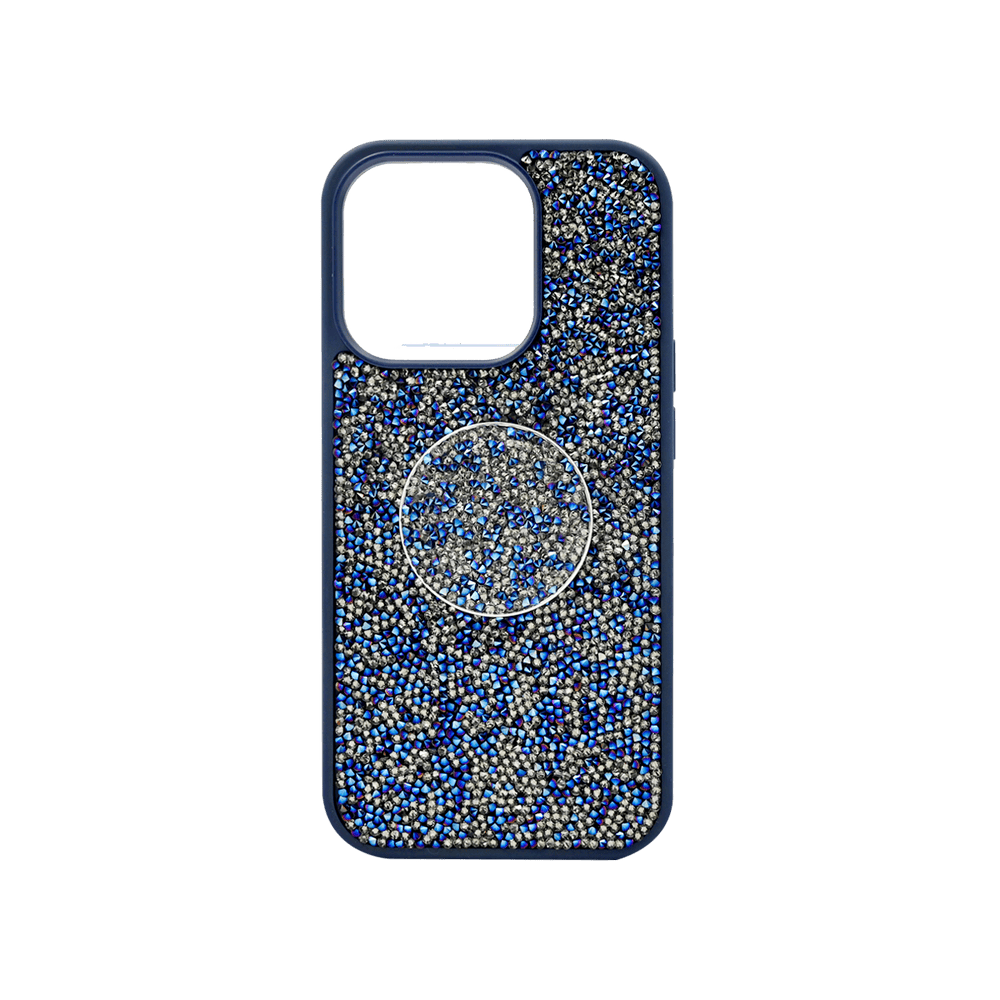 ISAFE BLING POP UP HARD COVER IPHONE 15 PRO BLUE TITANIUM