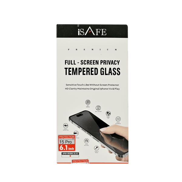 ISAFE HD GLASS SCREEN GUARD IPHONE 15 PRO PRIVACY