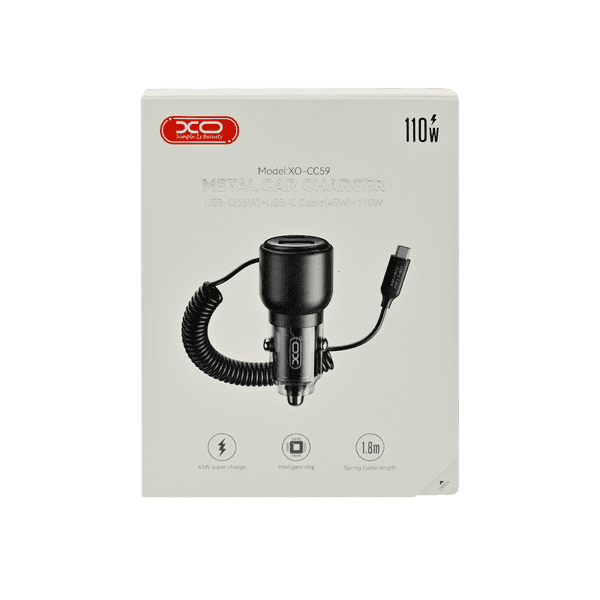 XO USB-C+USB-C 110W CAR CHARGER CC59