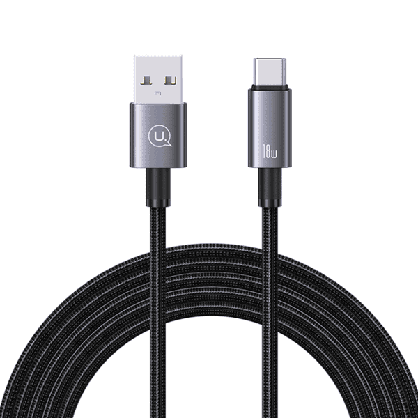 USAMS 2 METRE SJ666 TYPE-C 3A ALUMINUM ALLOY FAST CHARGING & DATA CABLE