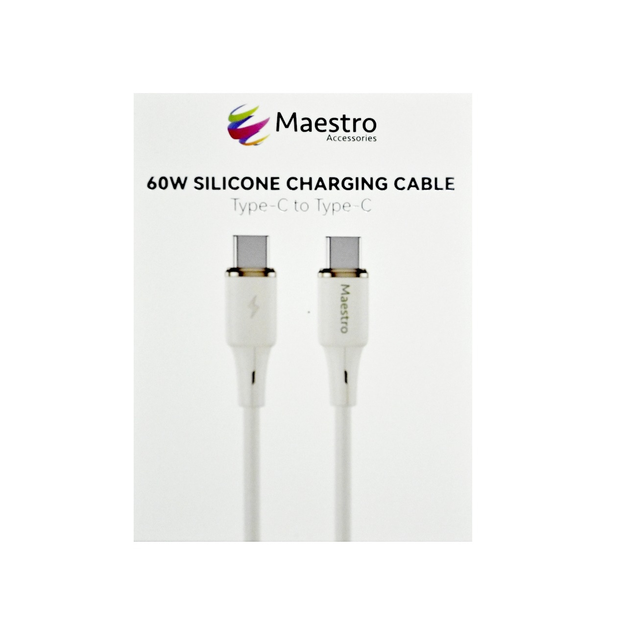 MAESTRO 60W SILICONE TYPE-C TO TYPE-C CHARGING CABLE