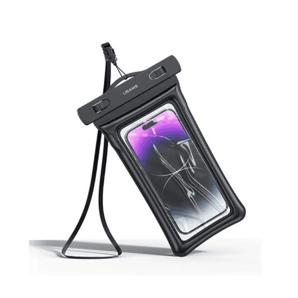 USAMS WATER PROOF BAG YD014 DOUBLE PACKET 7 INCH BLACK