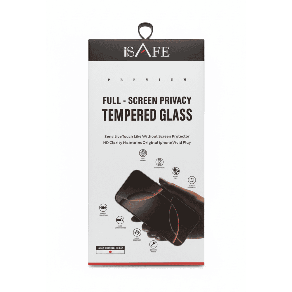 ISAFE FULL SCREEN PRIVACY TEMPERED FROSTED GLASS IPHONE 17 PRO MAX