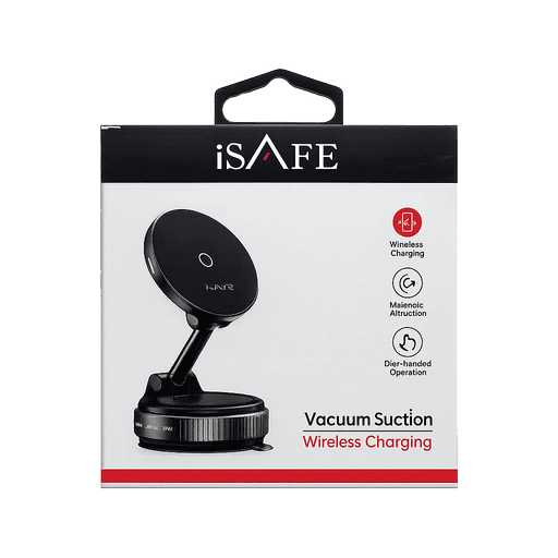 ISAFE IS007S VACUUM SUCTION WIRELESS CHARGING STAND HOLDER