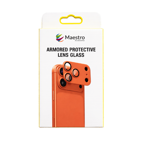 MAESTRO ARMOR CAMERA GLASS PROTECTOR IPHONE 17 PRO ORANGE