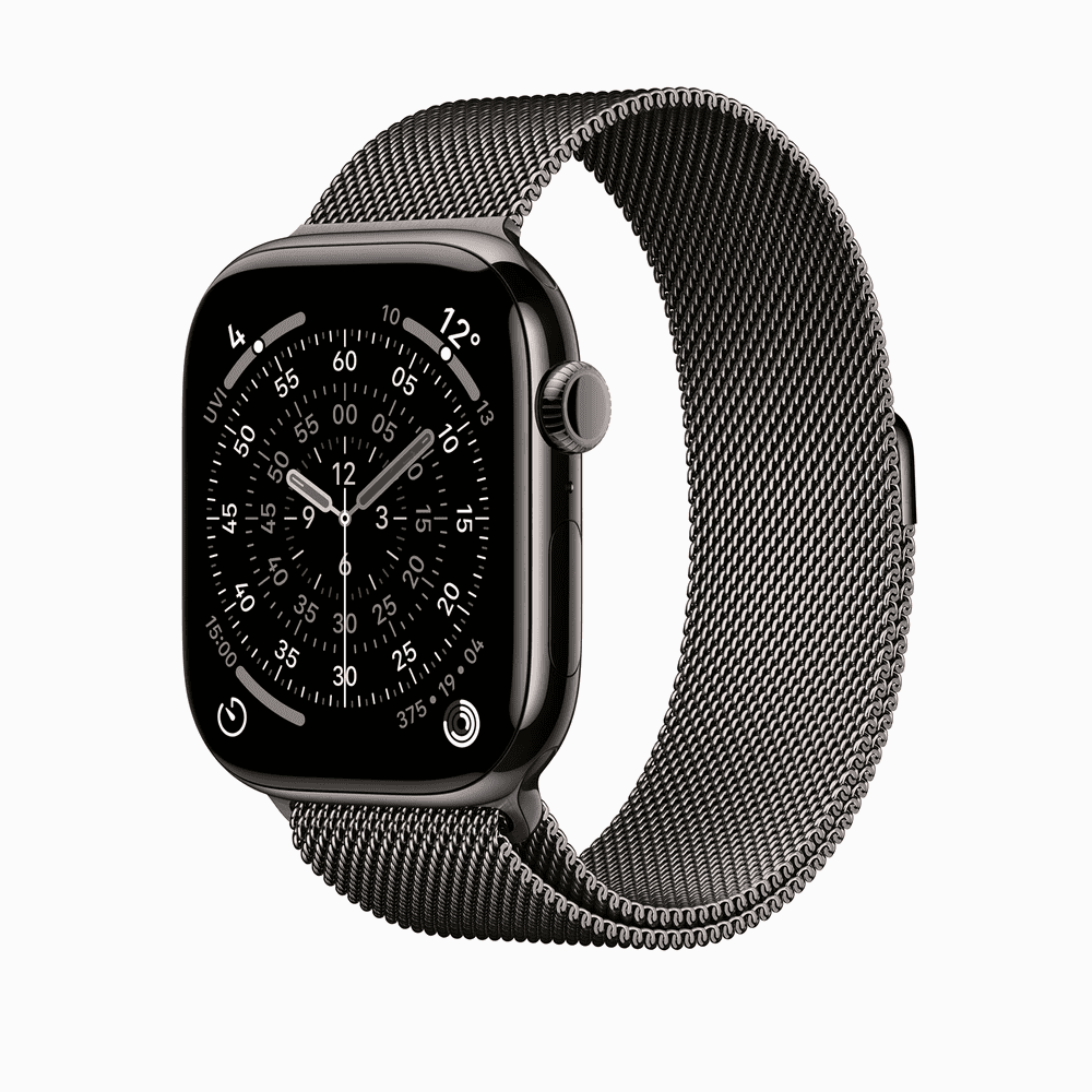 Apple Watch Series 11 GPS + Cellular 46mm Slate Titanium Case with Slate Milanese Loop - S/M