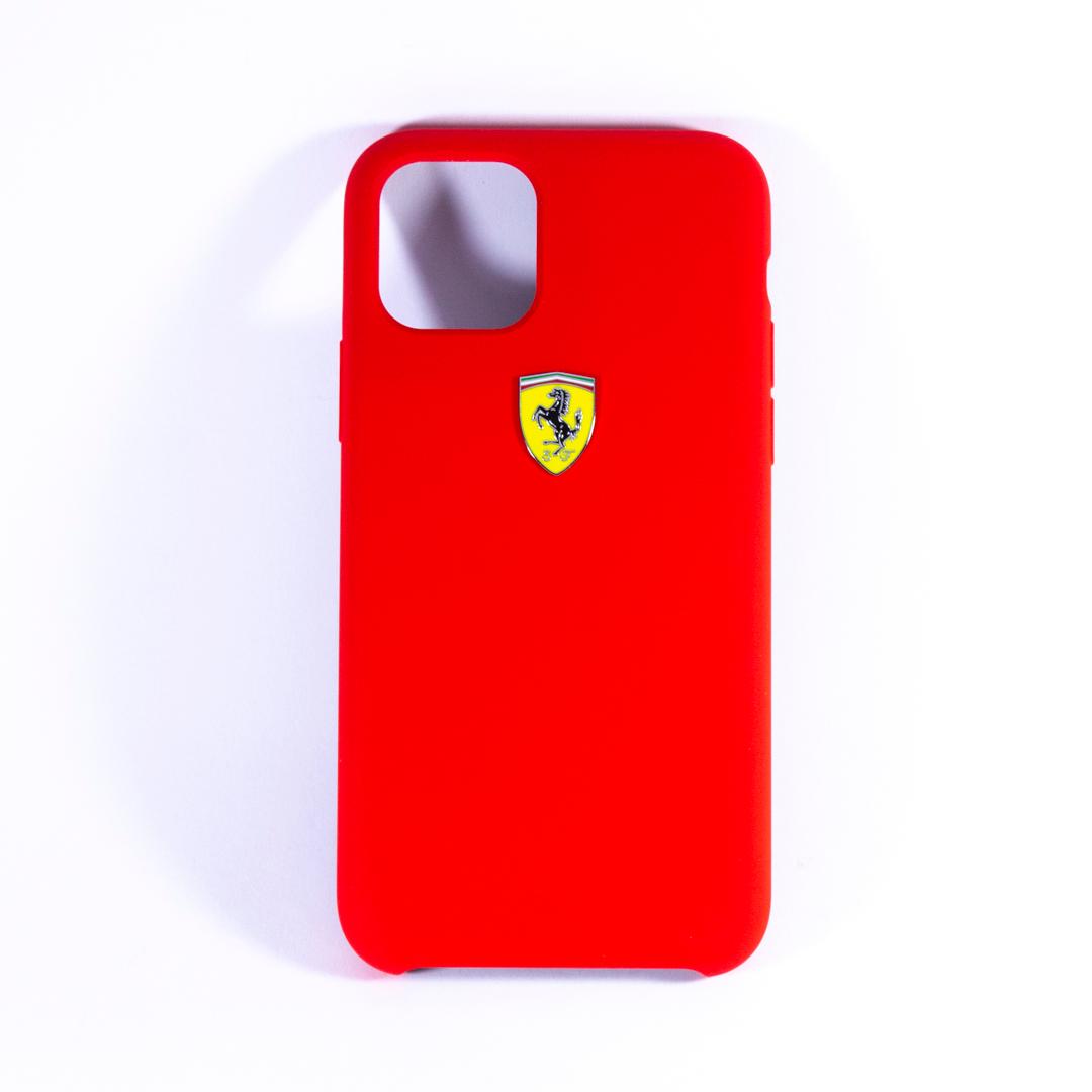 FERRARI SF SILICONE LC LOGO SHIELD IPHONE 11 PRO RED