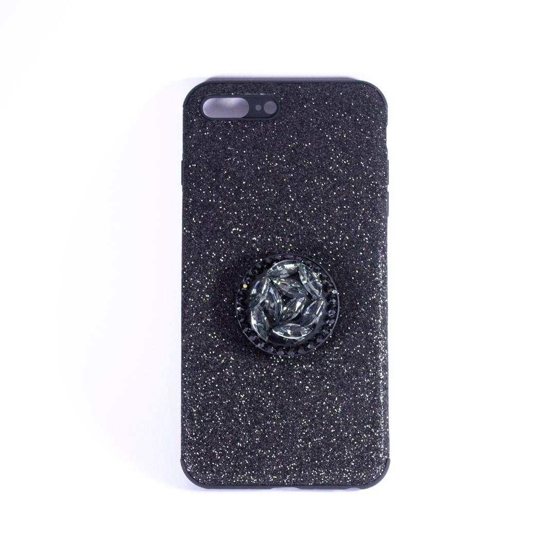 BLING POP SOCKET CASE IPHONE8 PLUS BLACK