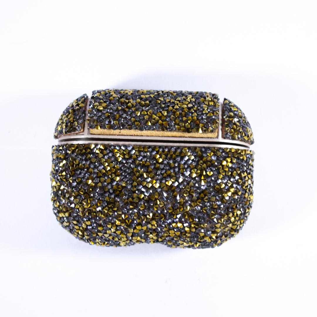 BLING WORLD STONE HARD AIRPODS PRO CASE GOLD
