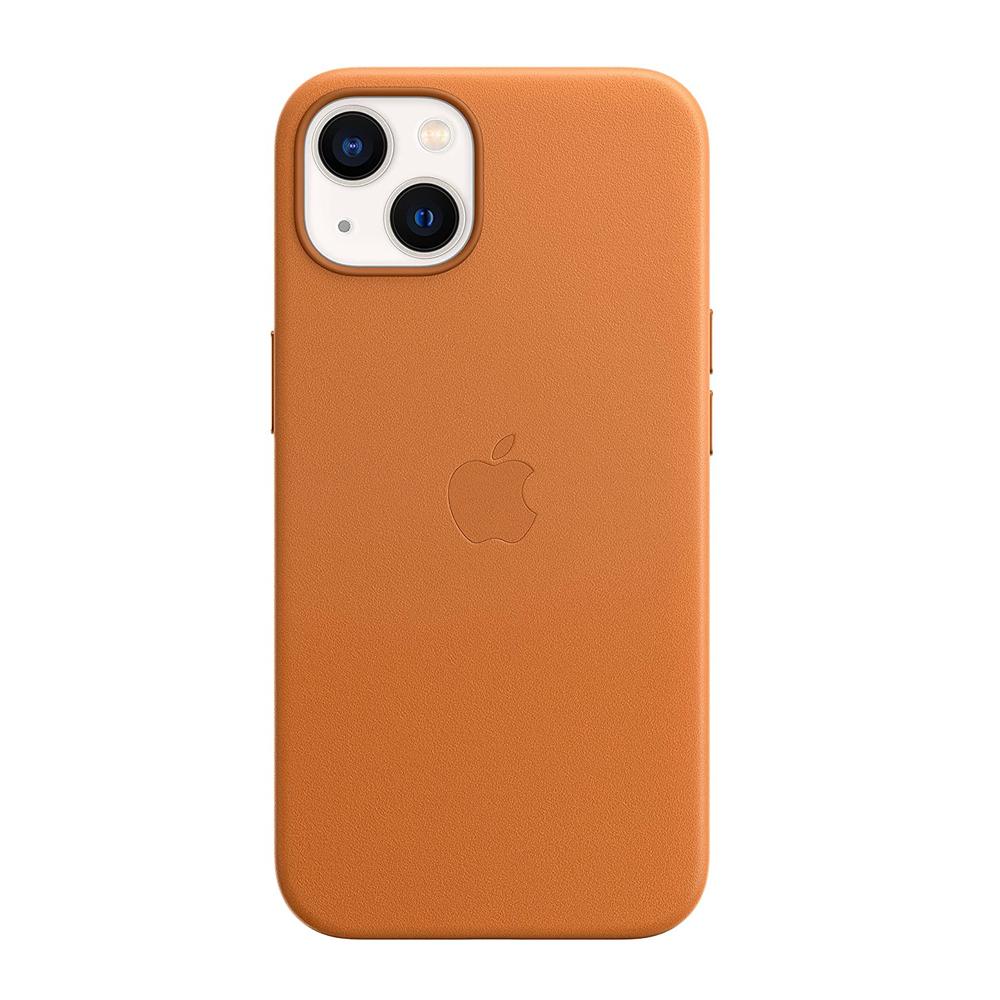 APPLE IPHONE 13 LEATHER CASE MM103 GOLDEN BROWN WITH MAGSAFE