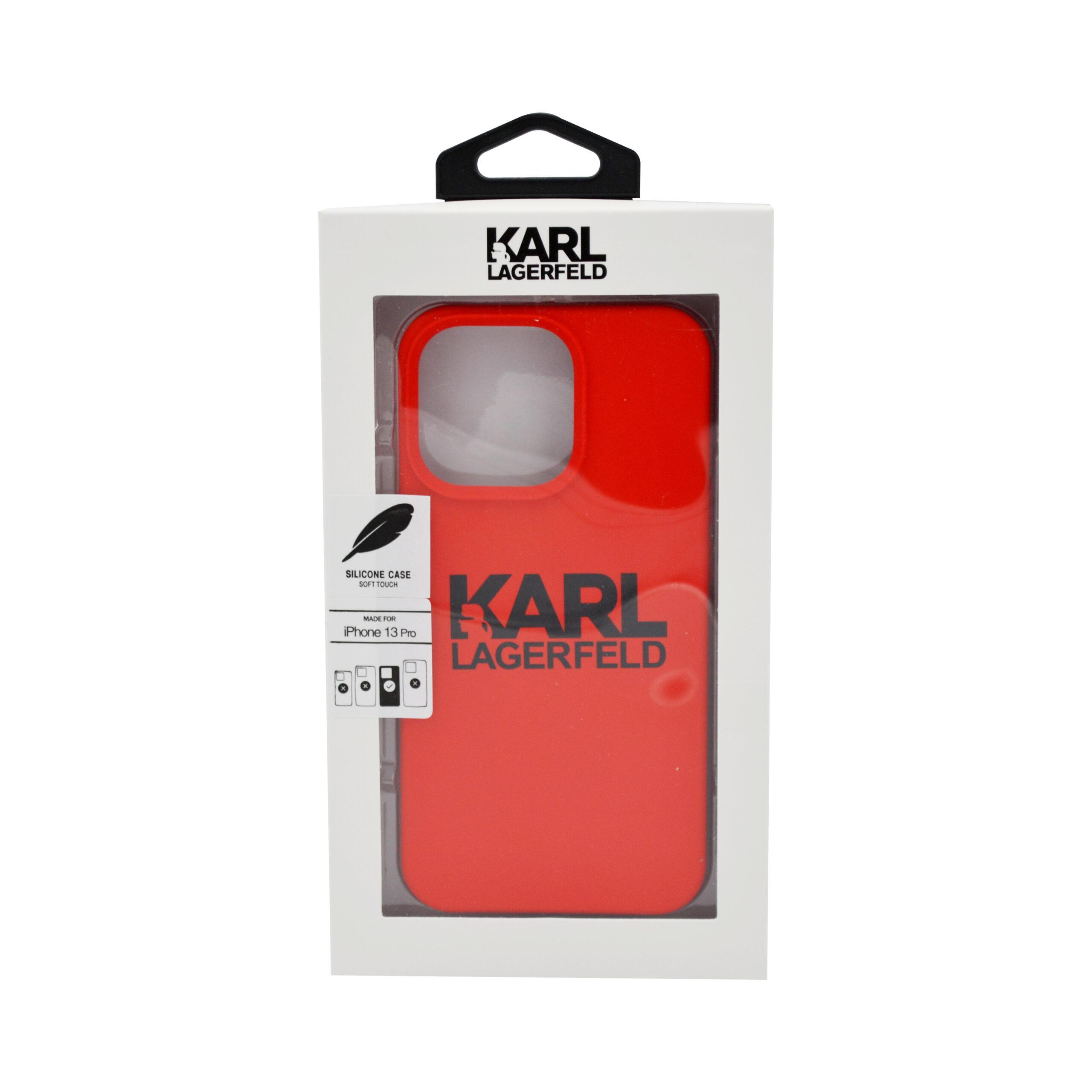 KARL LAGERFELD SILICONE CASE IPHONE 13 PRO RED