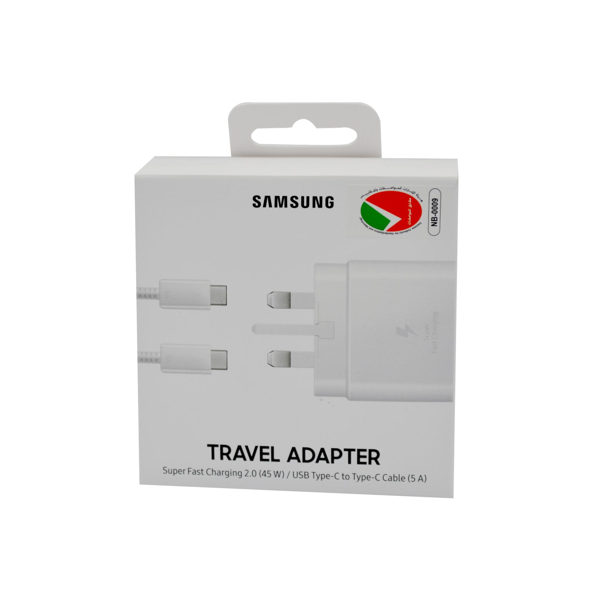 SAMSUNG HOME CHARGER TYPE - C TO TYPE - C 45W WHITE