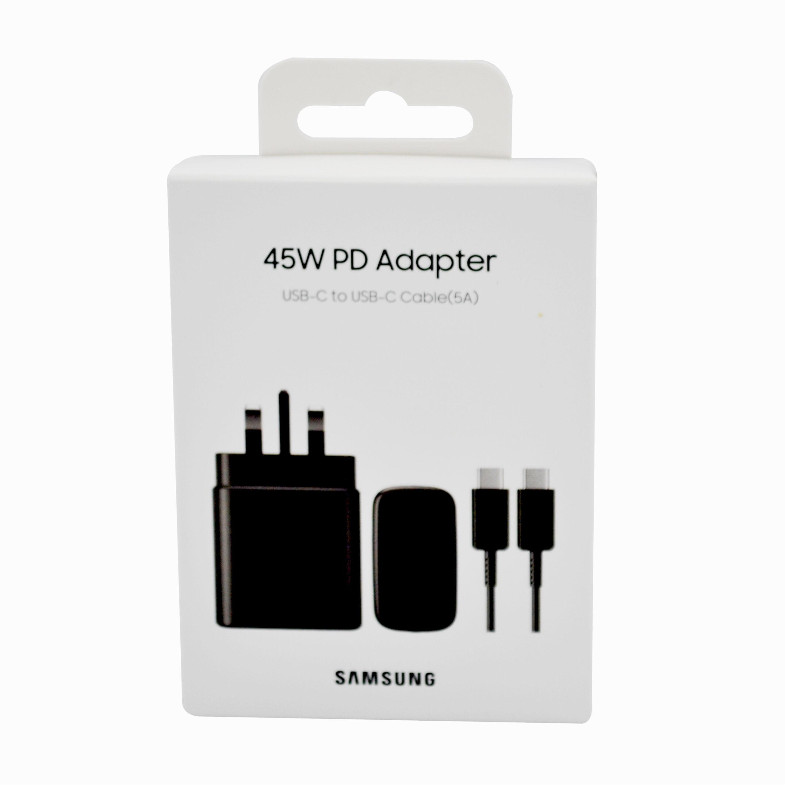 SAMSUNG HOME CHARGER TYPE - C TO TYPE - C 45W BLACK