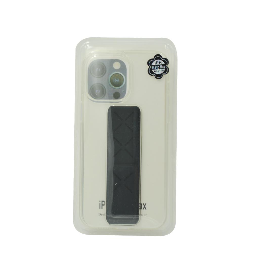 TRANSPARENT BACK COVER GRIP IPHONE 14 PRO MAX BLACK
