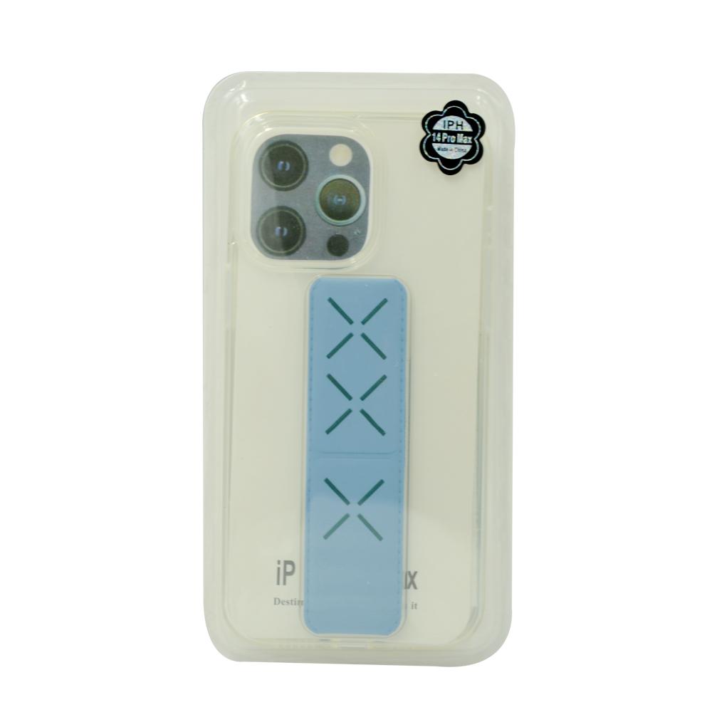 TRANSPARENT BACK COVER GRIP IPHONE 14 PRO MAX SKY BLUE