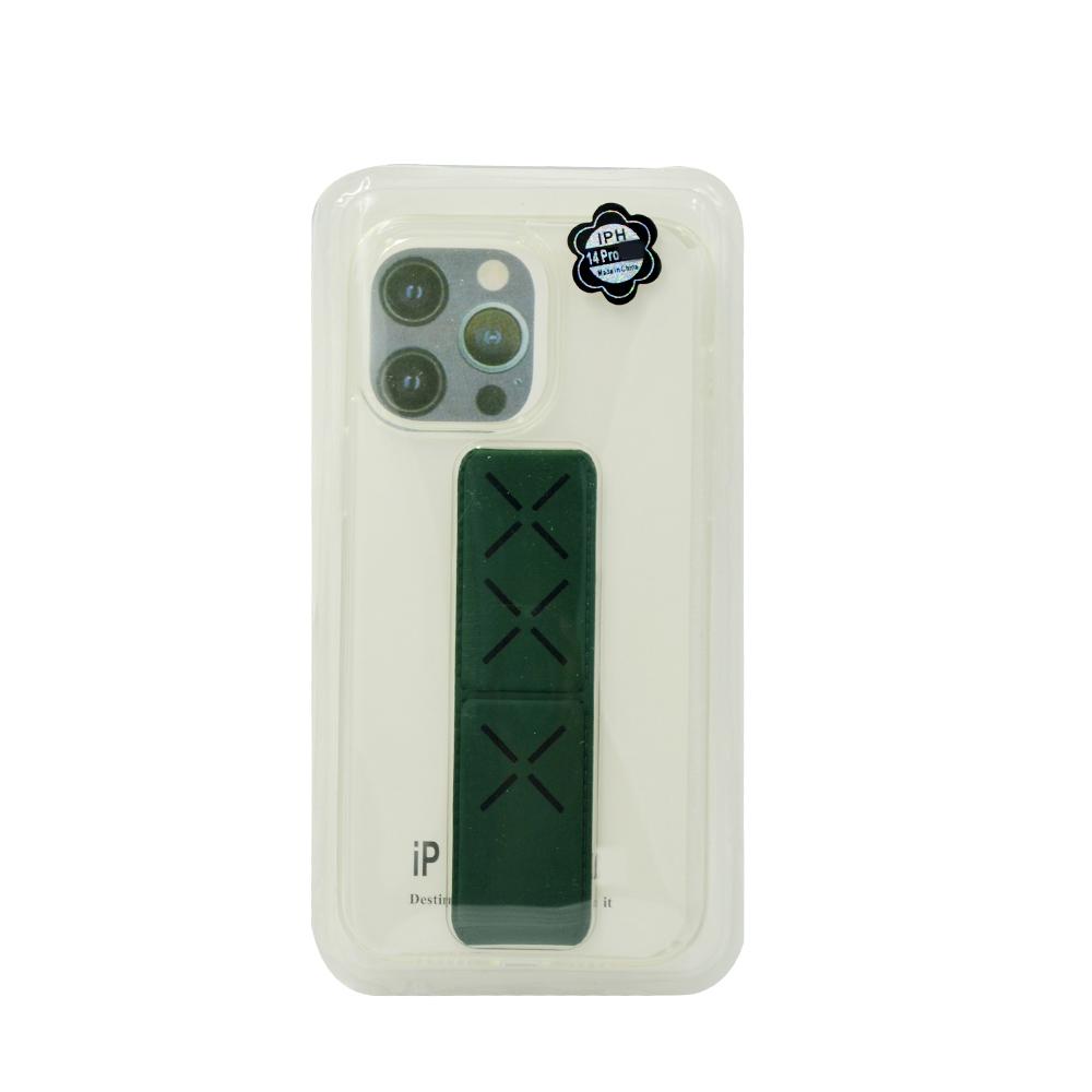 TRANSPARENT BACK COVER GRIP IPHONE 14 PRO GREEN